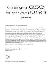 High End Systems Studio Spot 250 User manual