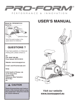 ProForm 180 Ur Bike Owner's manual