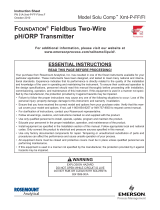 Emerson XMT Foundation fieldbus Two-Wire pH/ORP Transmitter Abridged Owner's manual