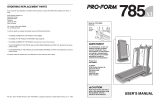 Pro-Form 785xt User manual