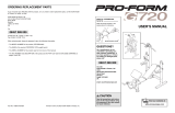 ProForm 720 Treadmill Owner's manual