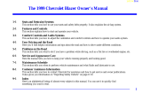 Chevrolet 1999 Blazer Owner's manual