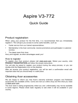 Acer Aspire V3-772G Quick start guide
