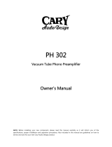 Cary Audio Design CD-302 Owner's manual