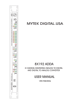 Mytek Digital 8X192 Series ProTools Bundle User manual