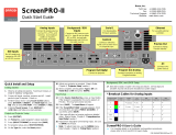 Barco ScreenPRO-II series Quick start guide