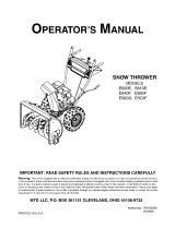 MTD S610E Owner's manual
