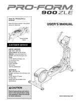 ProForm 900 ZLE User manual