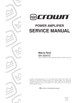 Crown Macro-Tech Series User manual