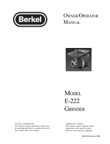 Berkel E-222 User manual