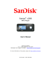 SanDisk Sansa c200 Owner's manual