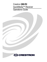 Crestron QM-RX User manual
