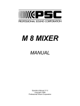 Professional Sound Corporation M8 Mixer User manual