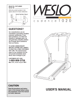 Weslo Cadence 1010 User manual