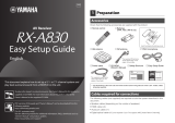 Yamaha RXA830 Installation guide
