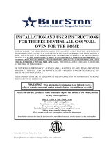BlueStar BWO36AGS Installation guide
