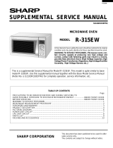 Sharp R-315EW Owner's manual
