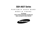 Samsung SGH-A637 User manual
