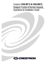 Crestron CNX-BF12 User manual