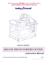 BABYTREND DELUXE TREND NURSERY CENTER 8207BCC User manual
