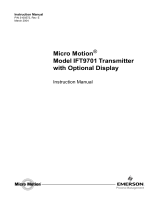 Micro Motion Transmitter User manual