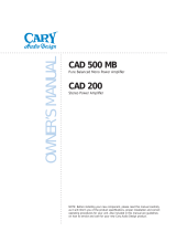 Cary Audio Design CAD 500 User manual