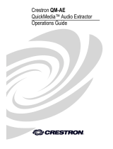 Crestron QM-AE User manual