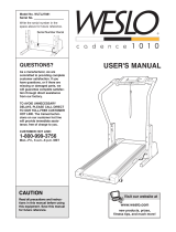 Weslo Cadence 1010 User manual