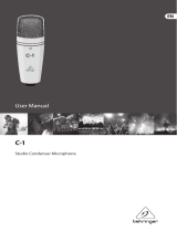 Behringer STUDIO CONDENSER MICROPHONE T-1 User manual