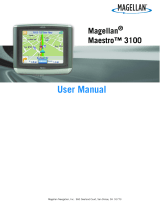 Magellan Maestro 3100 User manual