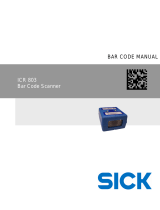 SICK ICR803 Bar Code Scanner Operating instructions