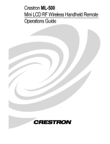 Crestron ML-500 User manual
