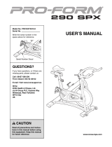 Pro-Form 290 SPX - PFEVEX74910 Owner's manual