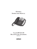 Cortelco Caller ID Type II 9125 User manual
