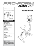 Pro-Form 345 ZLX Owner's manual