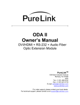 PureLink Fiber Optic Extenders User manual
