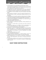 DeLonghi PAC 700T Owner's manual