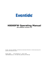 Eventide H8000FW Owner's manual