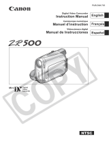Canon ZR500 User manual