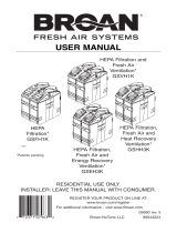 Broan GSH3K User manual
