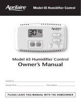 Aprilaire 65 Owner's manual
