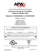 APW Wyott EGD72GB Operating instructions