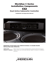 Meridian C52 Dual Active Subwoofer Controller Owner's manual