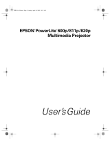 Epson PowerLite 600p User manual