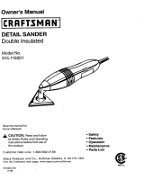 Craftsman 315116301 Owner's manual