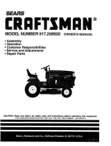 Craftsman 917258920 Owner's manual
