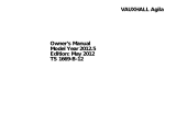 Vauxhall Vivaro (MY20 onwards) 2012 Owner's manual