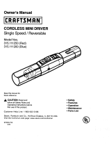 Craftsman 315.111250 Owner's manual