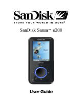 SanDisk E260 - Sansa 4 GB Digital Player User manual