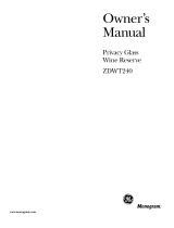 Monogram ZDWT240 Owner's manual